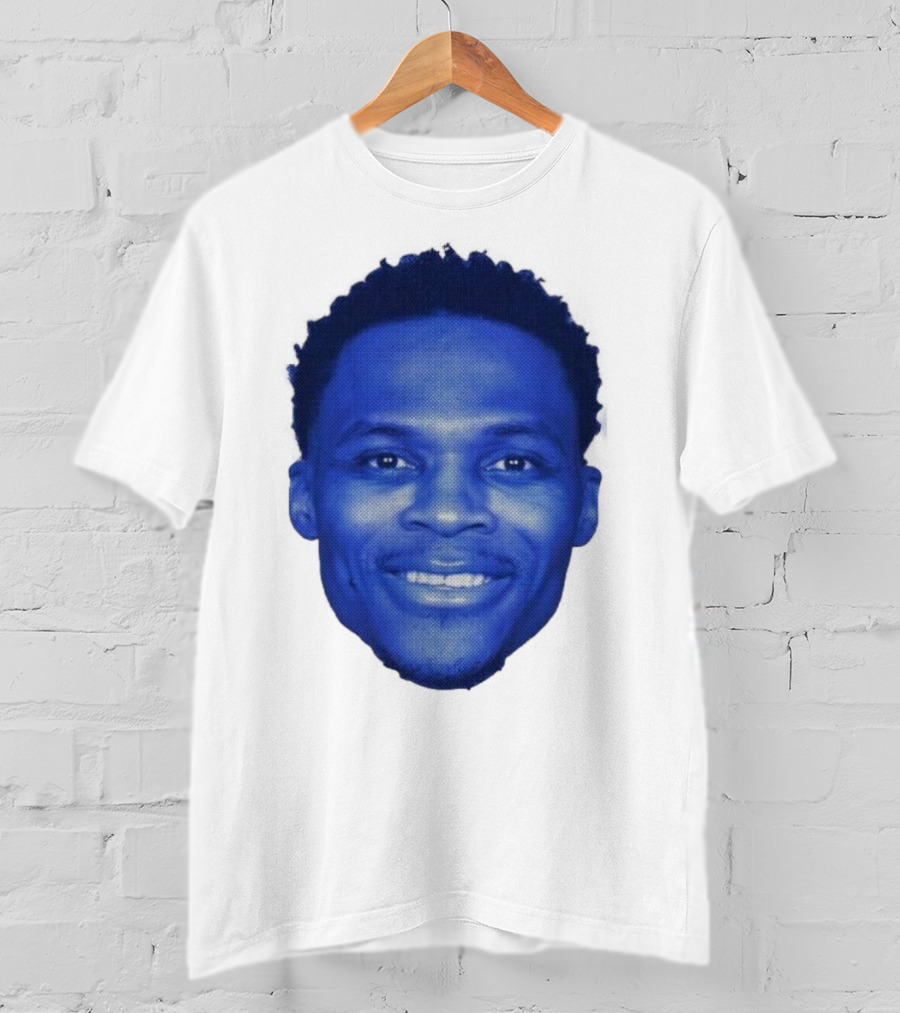 Westbrook Blue Half-tone Big Head T-Shirt