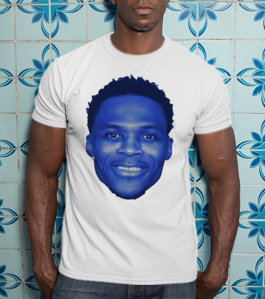 Westbrook Blue Half-tone Big Head T-Shirt