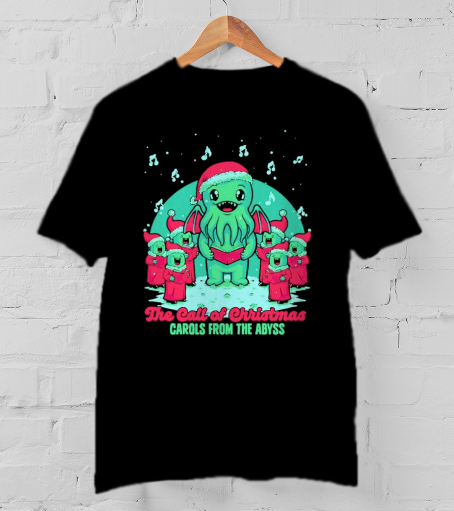 Santa Cthulhu The Call Of Christmas Carols From The Abyss T-Shirt
