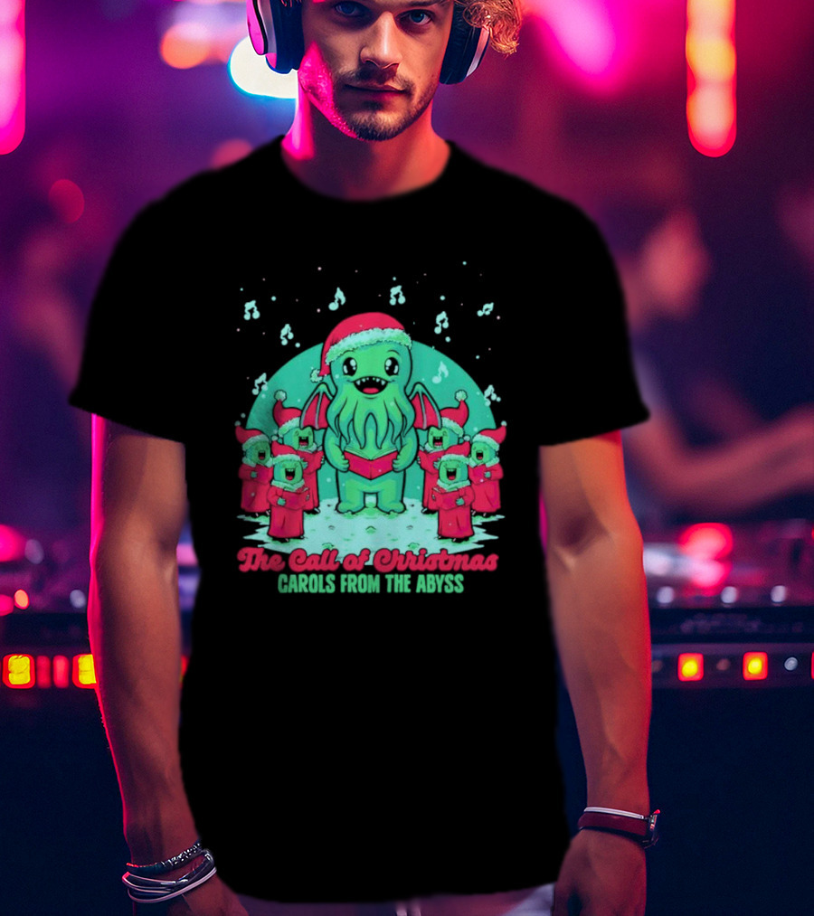 Santa Cthulhu The Call Of Christmas Carols From The Abyss T-Shirt