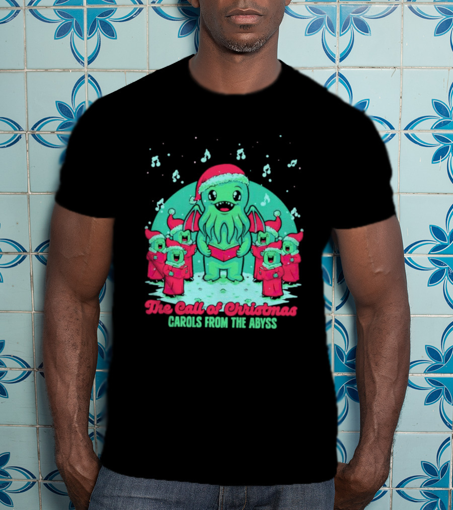 Santa Cthulhu The Call Of Christmas Carols From The Abyss T-Shirt