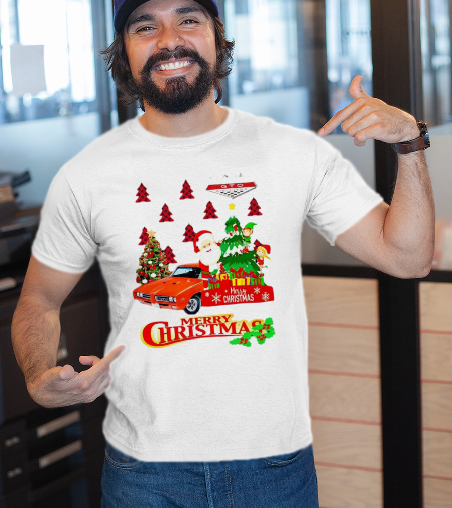Pontiac GTO Santa Elfs Merry Christmas T-Shirt