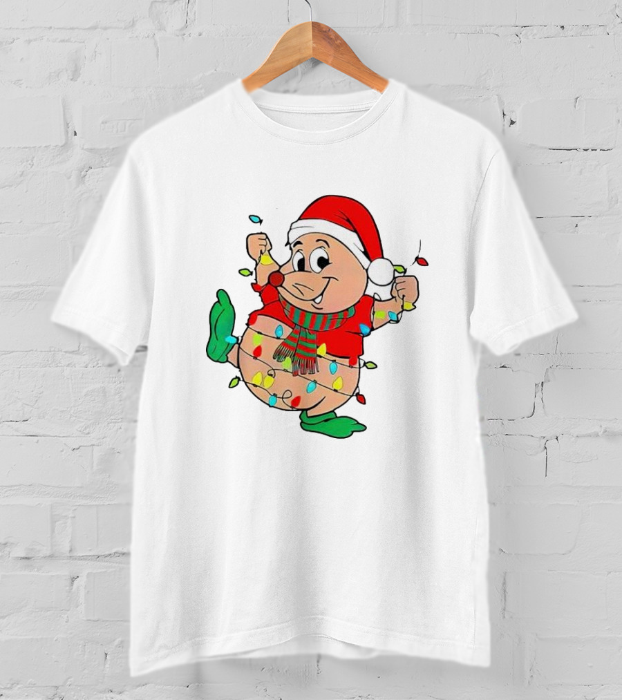 Santa Gus Wrapped In Christmas Lights T-Shirt