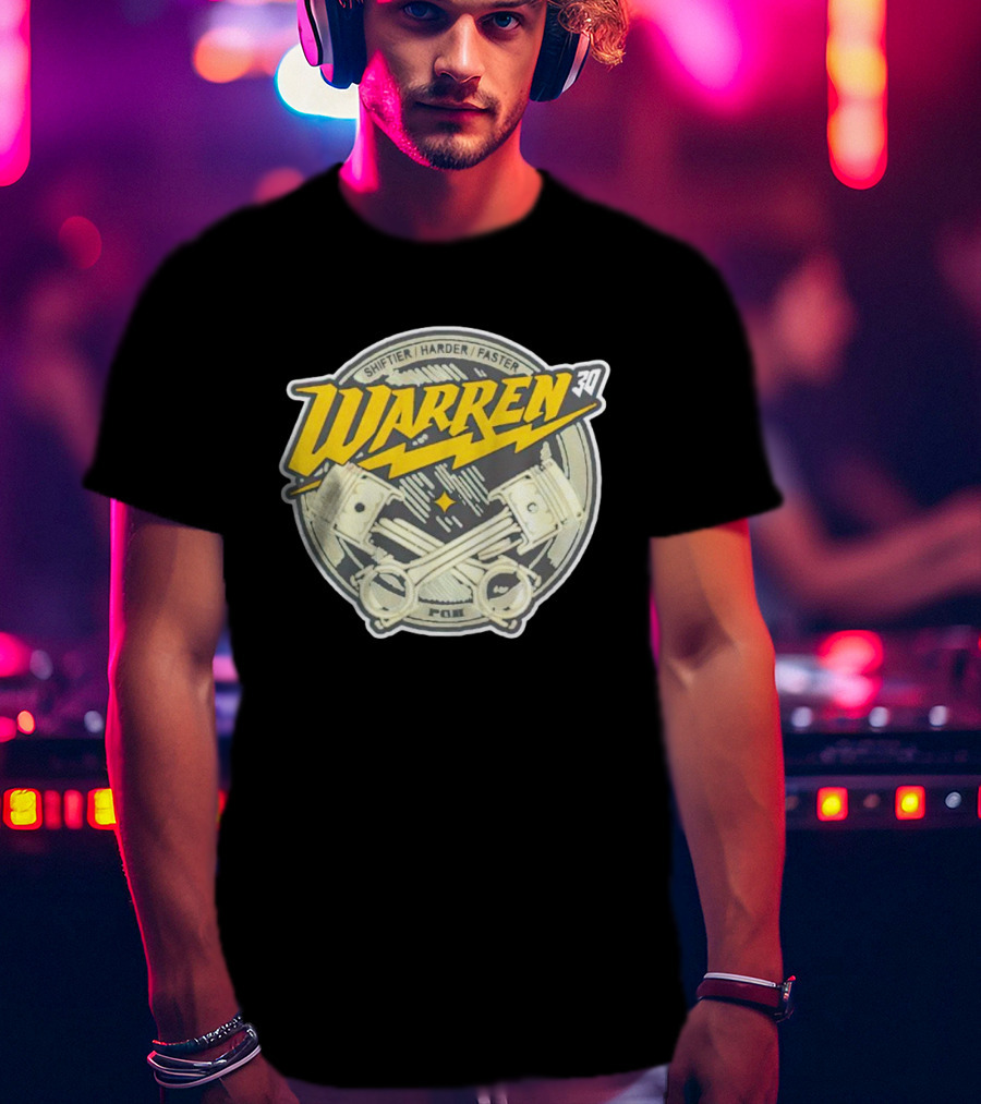 Shiftier Harder Faster Warren 30 Racing Engine Pistons T-Shirt