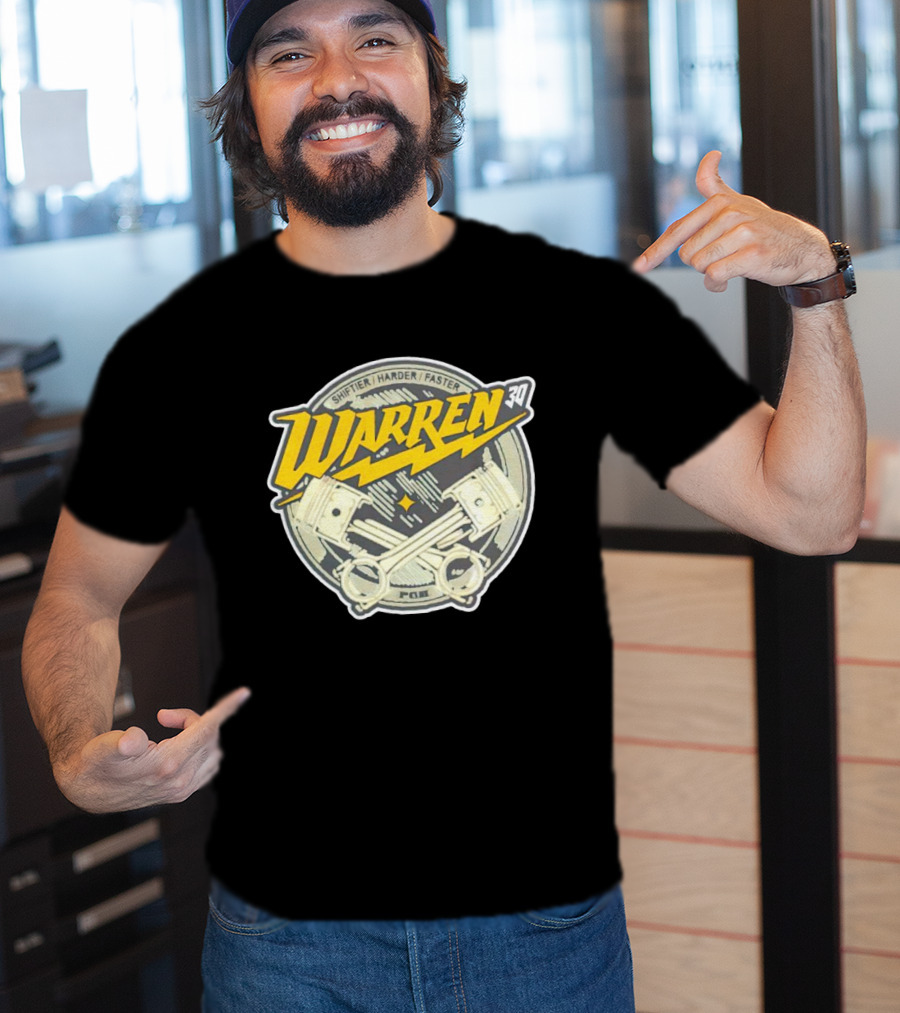 Shiftier Harder Faster Warren 30 Racing Engine Pistons T-Shirt