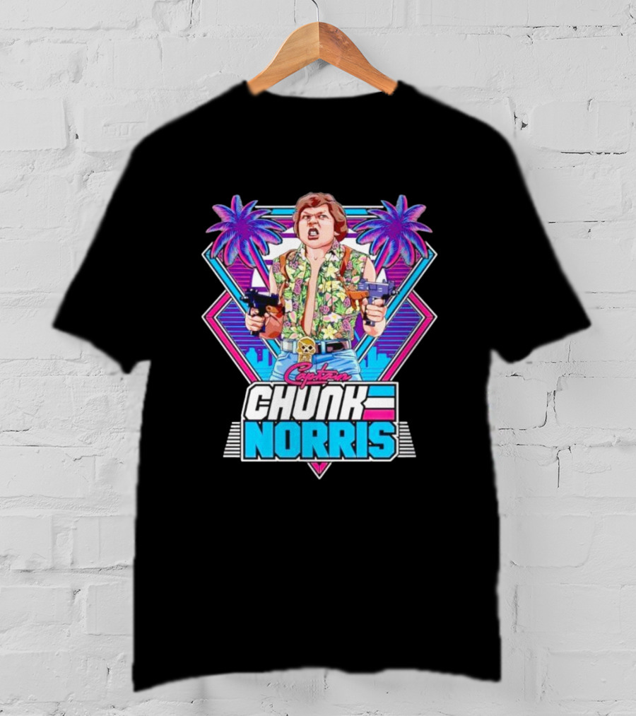 Chunk Norris Captain Miami Retro Adventure 80s T-Shirt