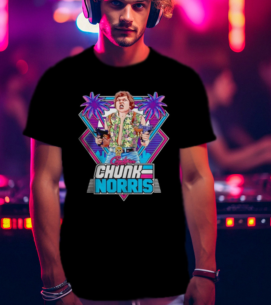 Chunk Norris Captain Miami Retro Adventure 80s T-Shirt