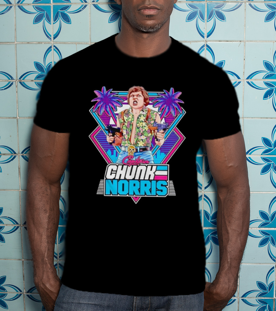 Chunk Norris Captain Miami Retro Adventure 80s T-Shirt