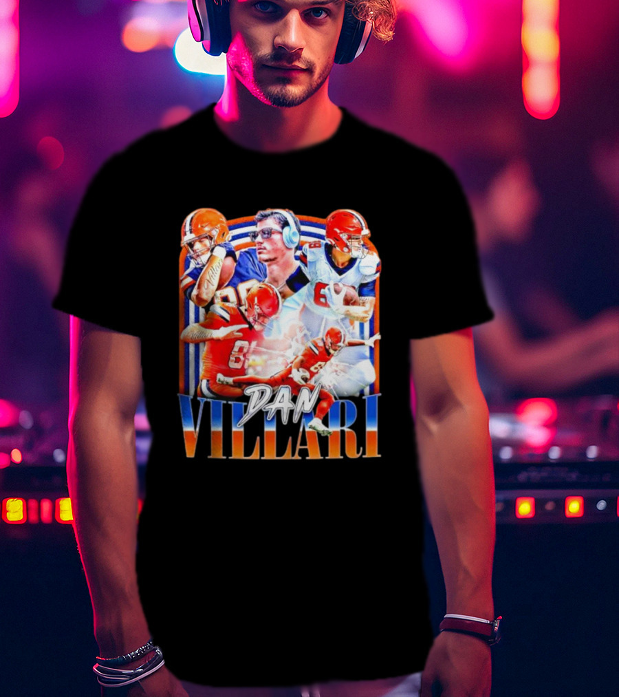 Dan Villari Vintage Football Montage T-Shirt