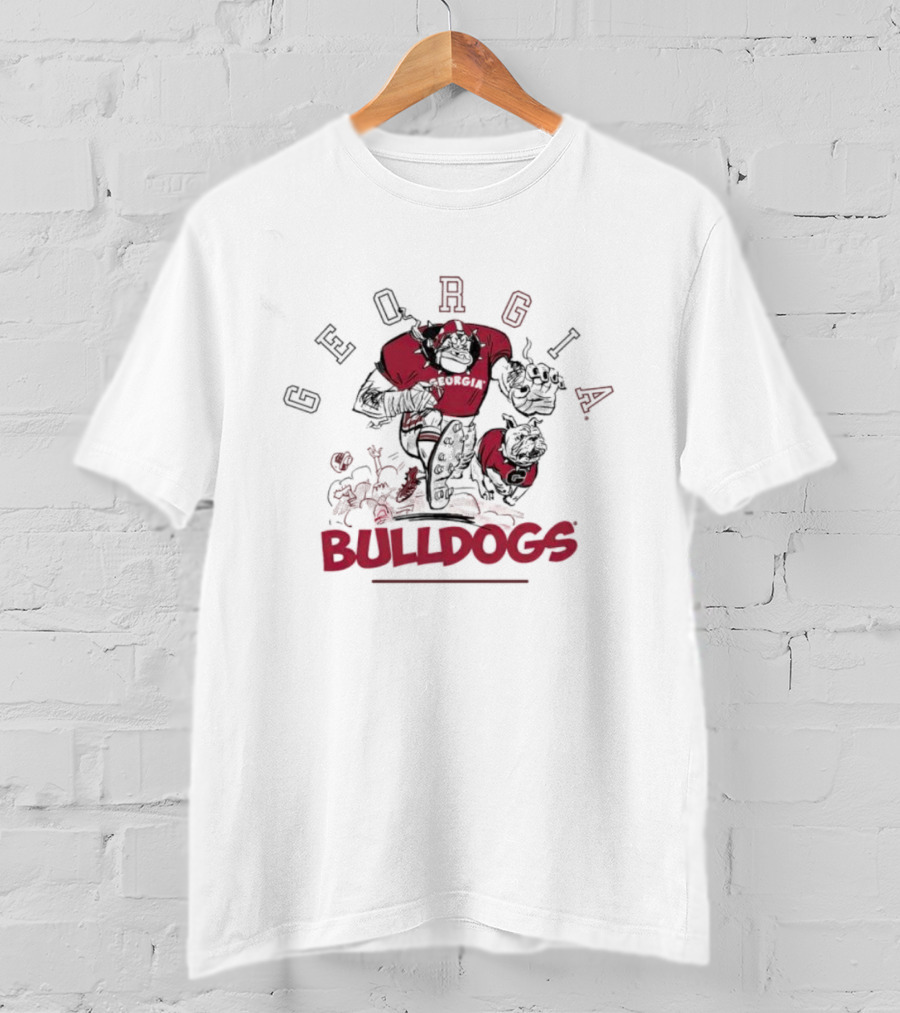 Georgia Bulldogs Dawgwild Football Mascot Rugged Power T-Shirt