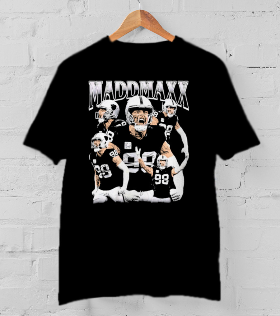 Madd Maxx Vintage Las Vegas Raiders Football Player Number 98 T-Shirt