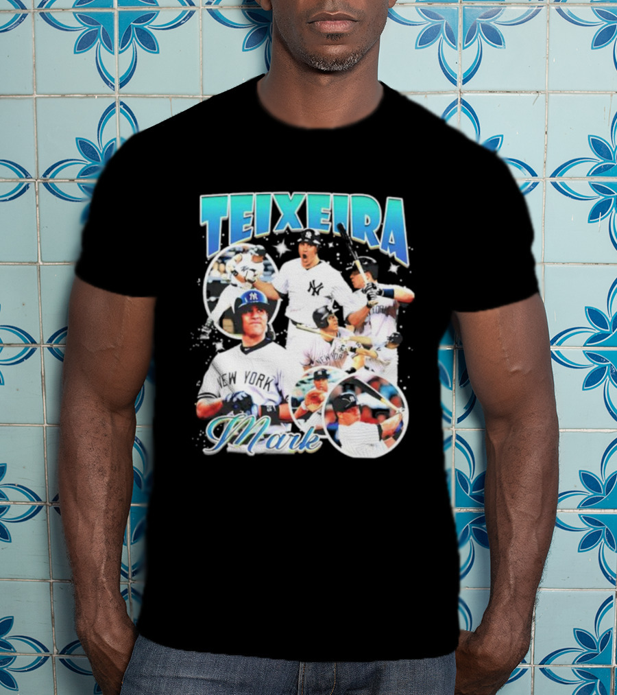 Teixeira Mark New York Yankees Baseball Vintage Bootleg T-Shirt