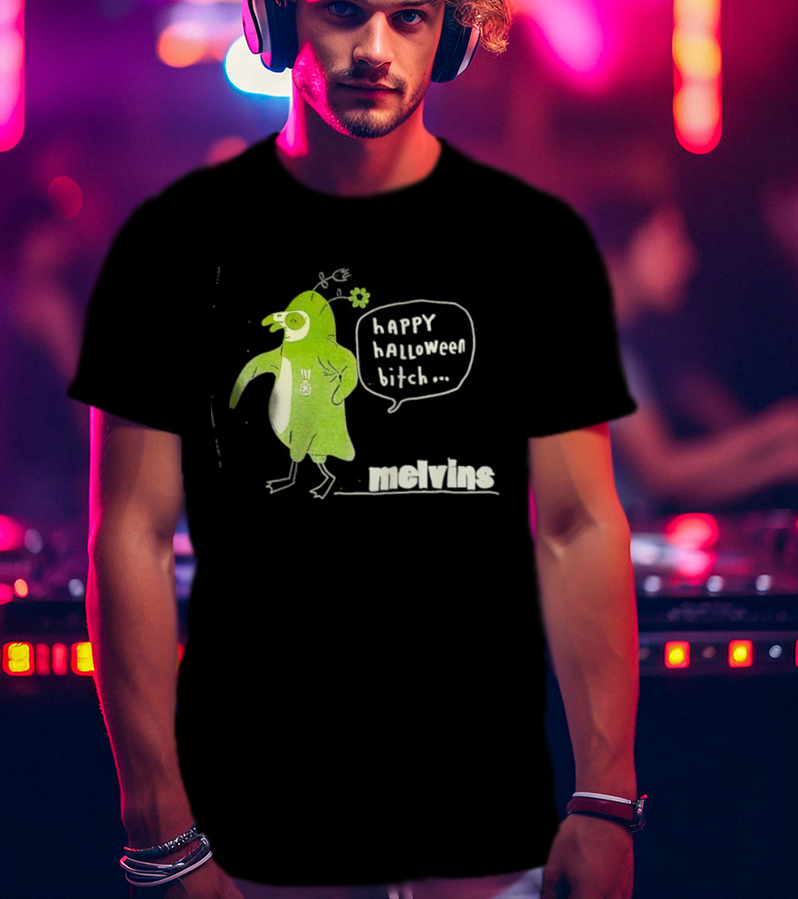 Melvins Happy Halloween Bitch Green Bird Costume T-Shirt