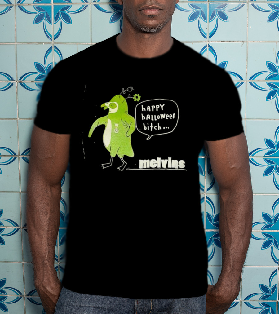 Melvins Happy Halloween Bitch Green Bird Costume T-Shirt