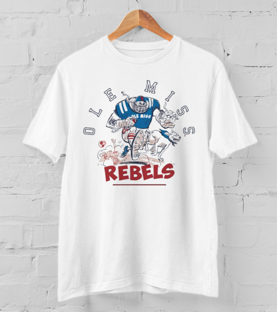 Ole Miss Rebels Football Action T-Shirt