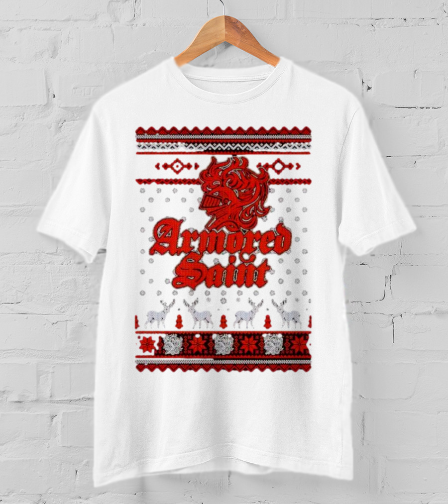 Armored Saint Red Knight Christmas T-Shirt
