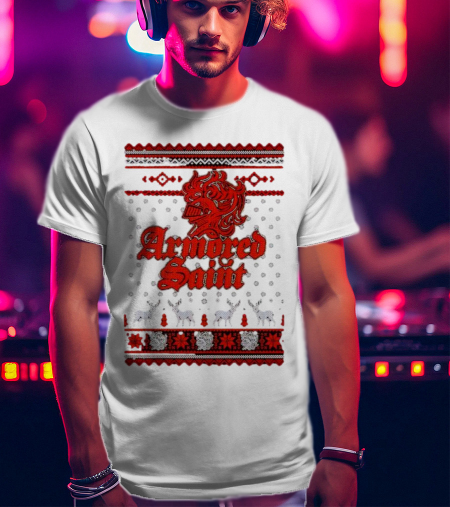 Armored Saint Red Knight Christmas T-Shirt