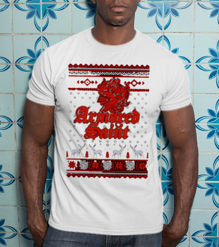Armored Saint Red Knight Christmas T-Shirt