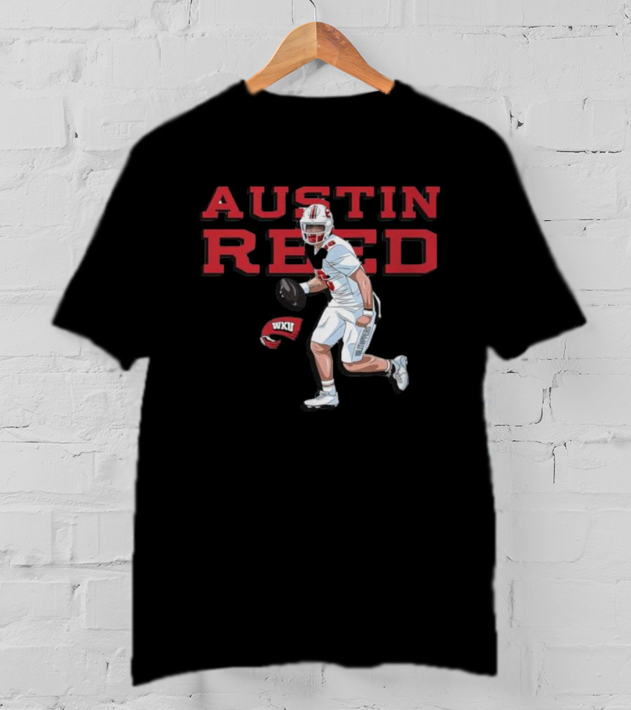 Austin Reed WKU Football Player Graphic With Helmet T-Shirt