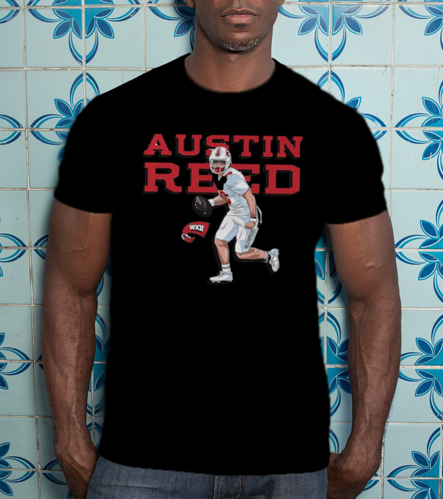 Austin Reed WKU Football Player Graphic With Helmet T-Shirt
