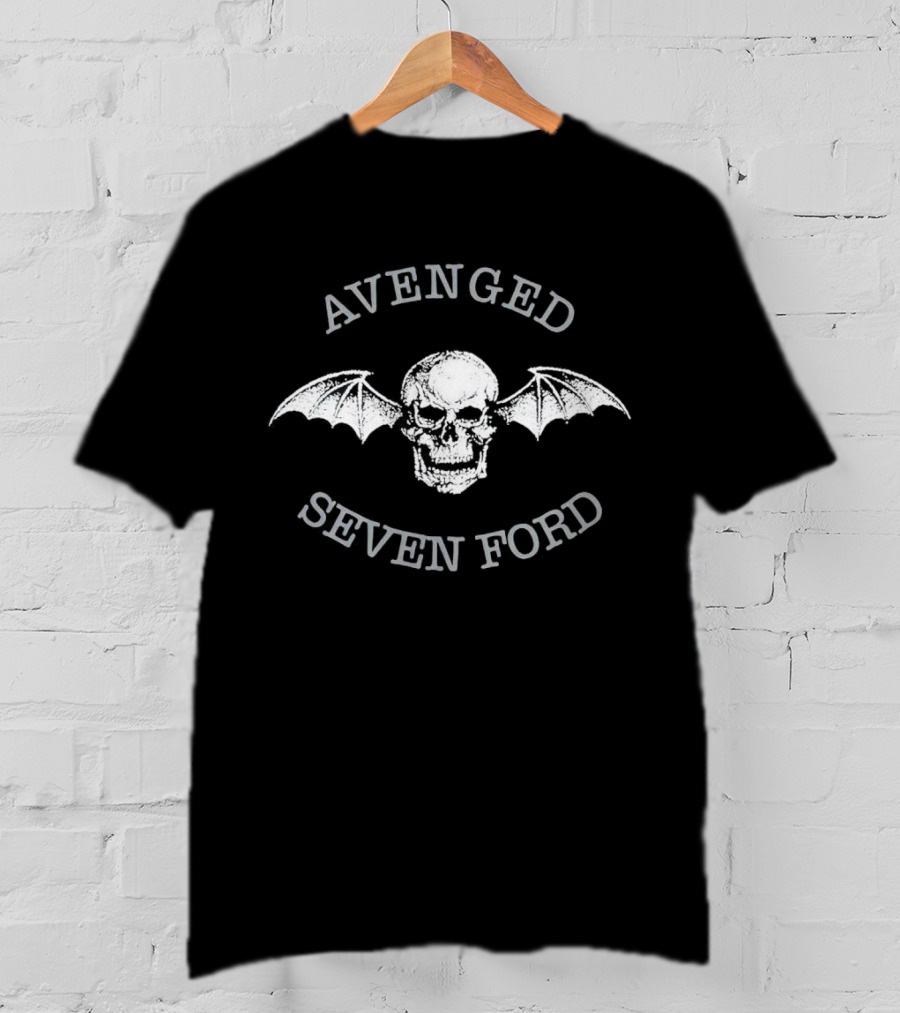 AVENGED SEVEN FORD Skull Bat T-Shirt