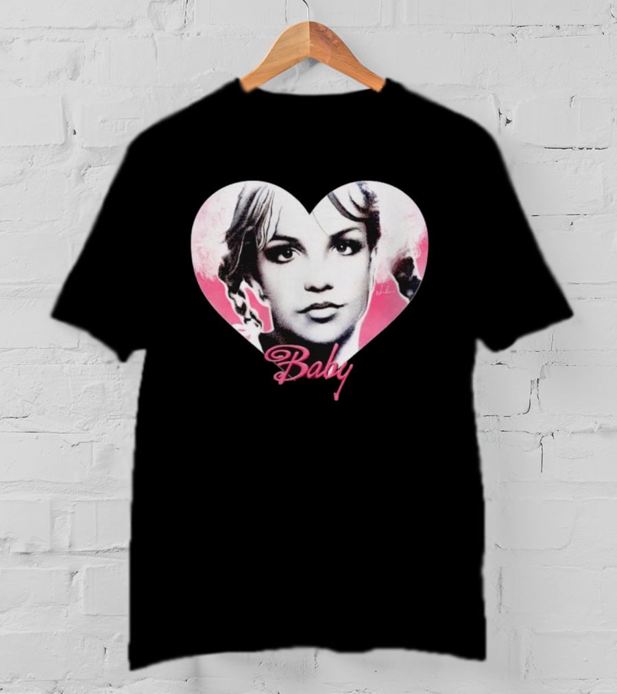 Britney Spears Baby Heart Portrait Pink Aesthetic T-Shirt