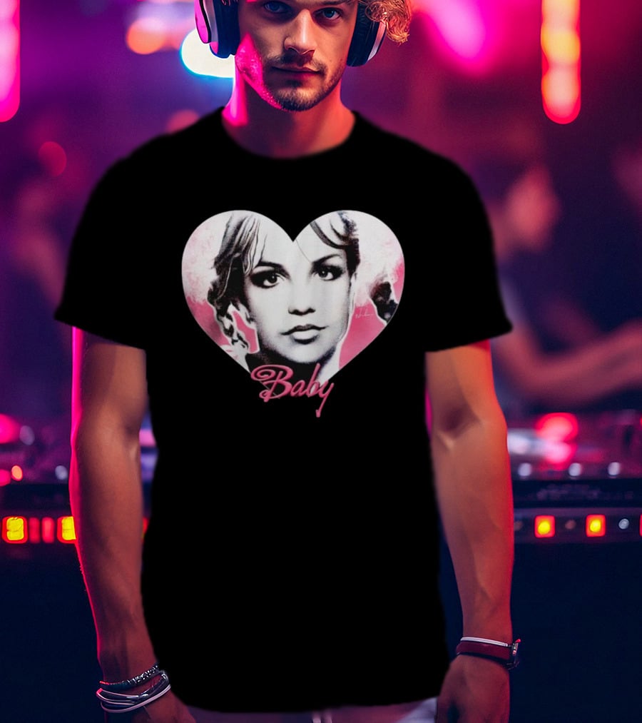 Britney Spears Baby Heart Portrait Pink Aesthetic T-Shirt