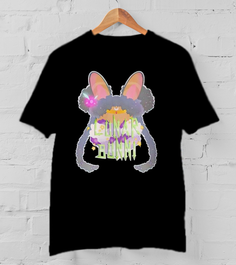 Bunnii Gang Lunar Bunnii Cosmic Ears Vibrant Text Elements T-Shirt