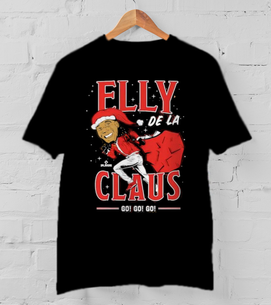 Elly De La Claus Go Go Go Christmas Santa Players T-Shirt