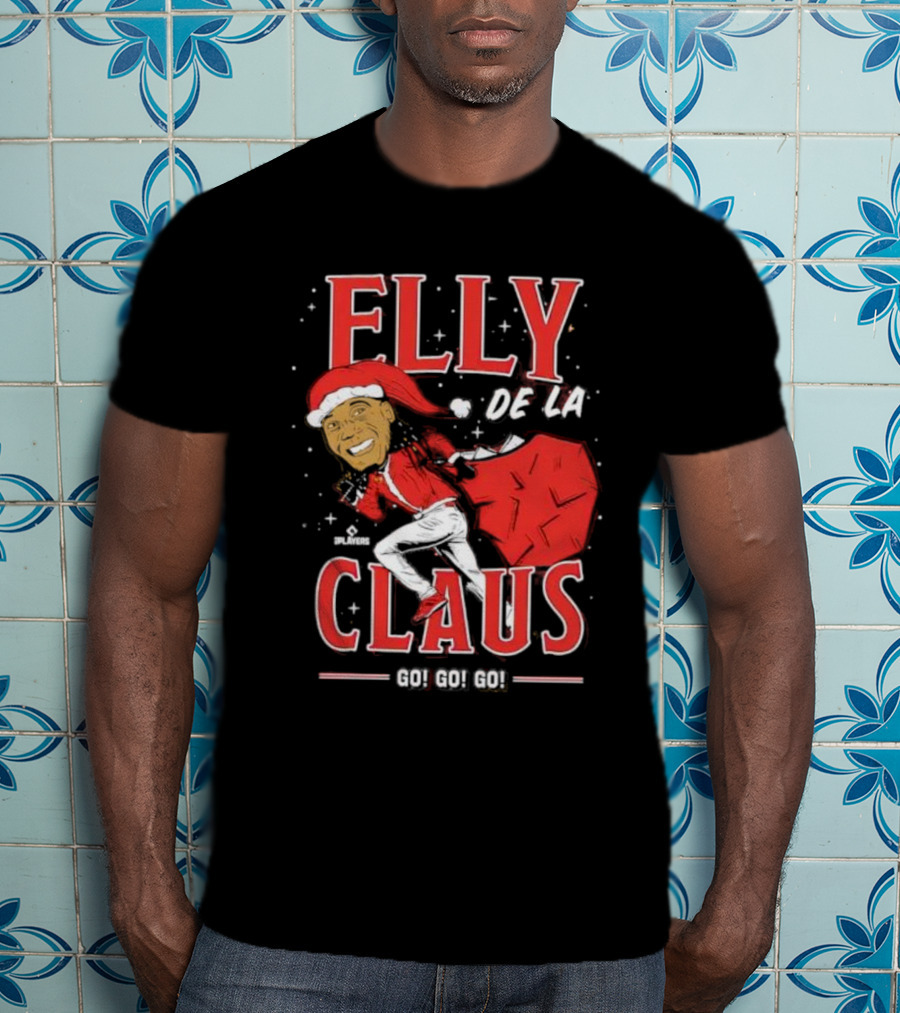Elly De La Claus Go Go Go Christmas Santa Players T-Shirt