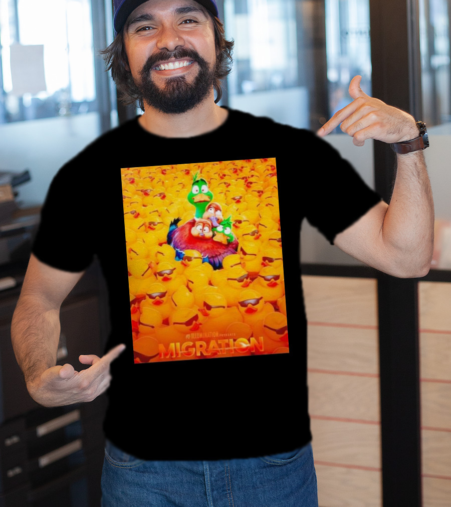 Illumination Presents Migration Ducks In Sunglasses Scene T-Shirt
