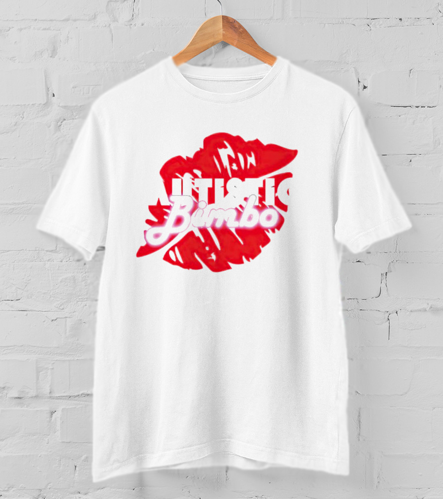 Autistic Bimbo Bold Red Lips T-Shirt