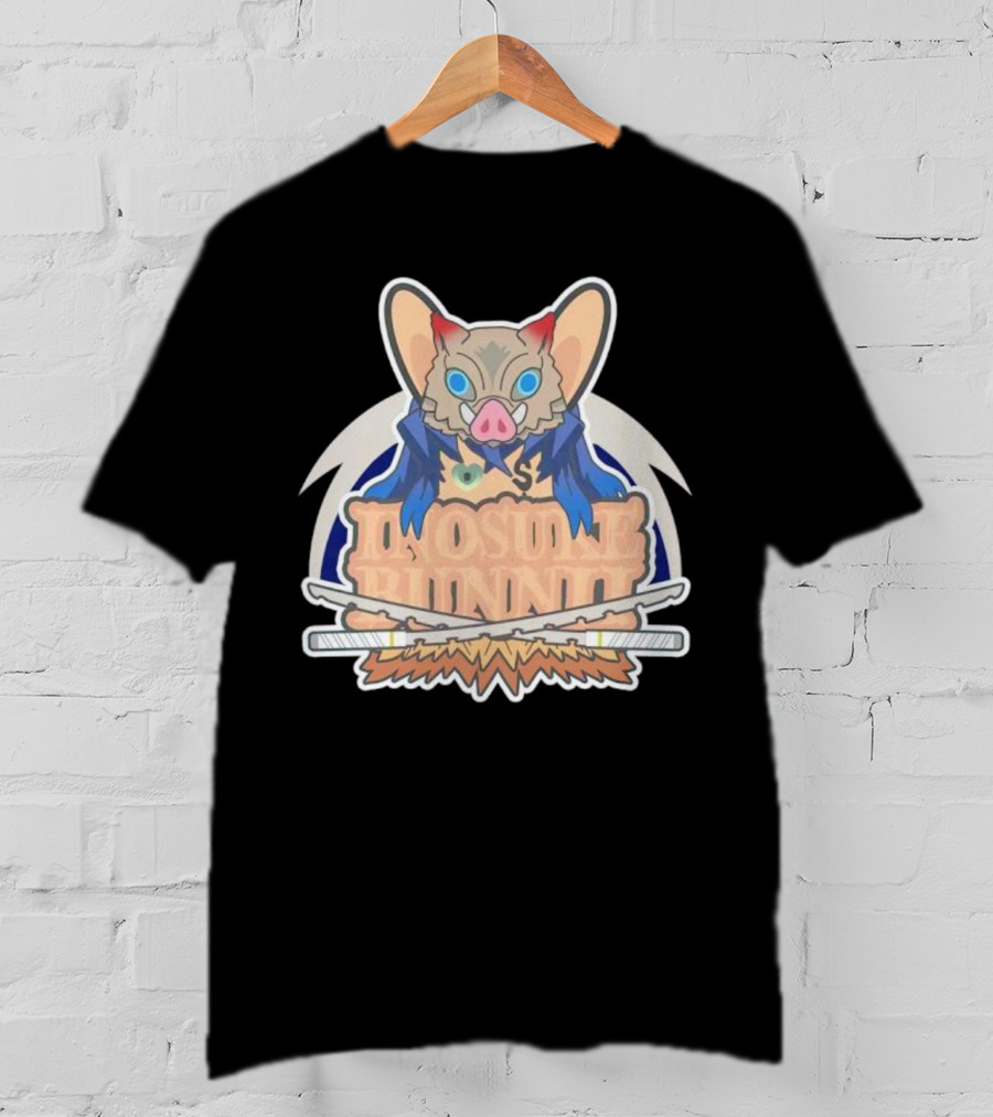 Bunnii Gang Inosuke Bunnii Masked Figure With Dual Swords T-Shirt