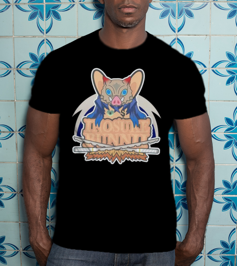 Bunnii Gang Inosuke Bunnii Masked Figure With Dual Swords T-Shirt
