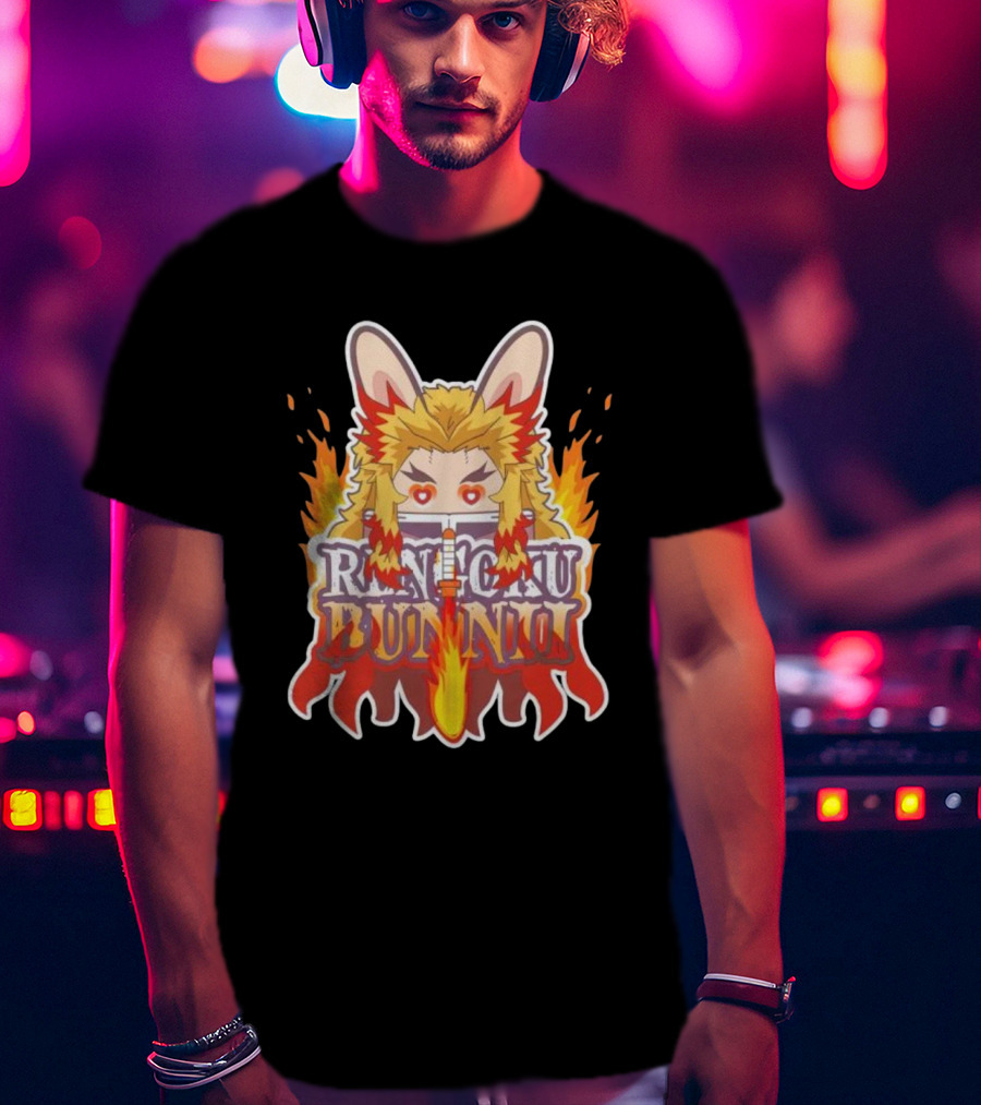 Bunnii Gang Rengoku Bunnii Fire Ears T-Shirt