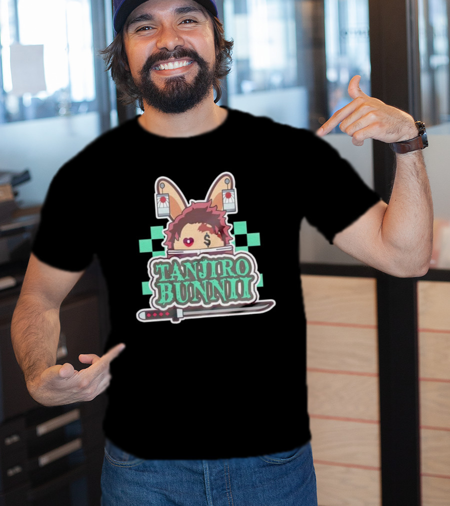 Tanjiro Bunnii Samurai Sword Anime T-Shirt