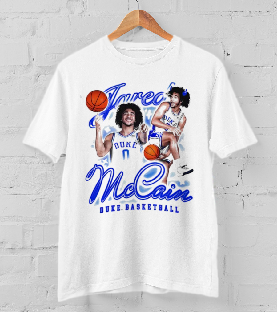 Jared McCain Duke Basketball Player With Ball T-Shirt