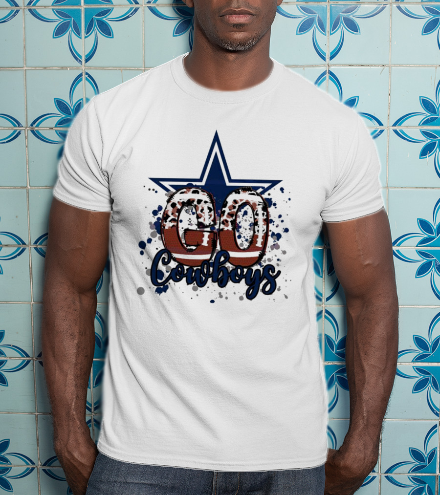Go Cowboys Leopard Star T-Shirt