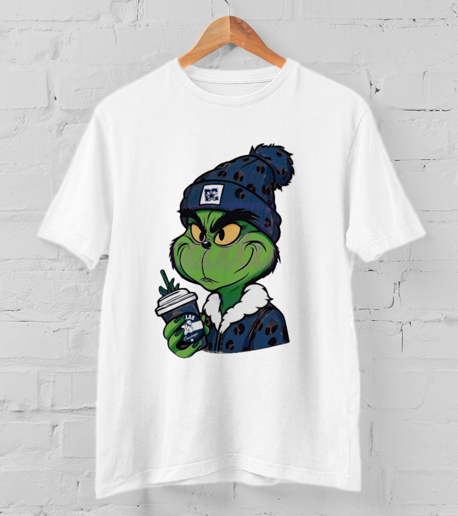 Grinch Boujee Dallas Leopard Print Winter Beanie Coffee Cup Sports T-Shirt