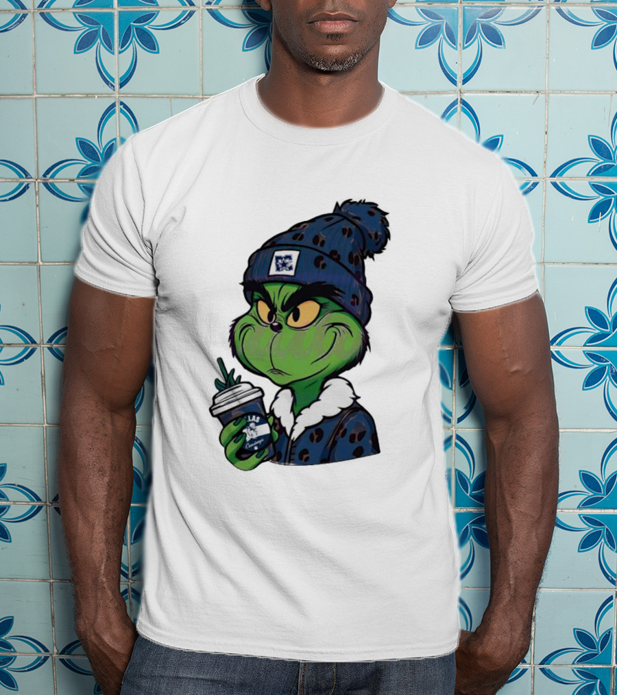 Grinch Boujee Dallas Leopard Print Winter Beanie Coffee Cup Sports T-Shirt