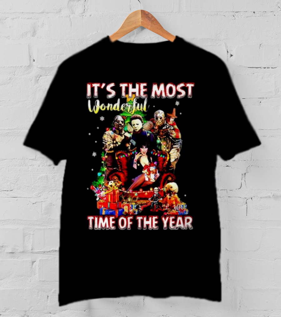 It's The Most Wonderful Time Of The Year Horror Movie Characters Christmas T-Shirt