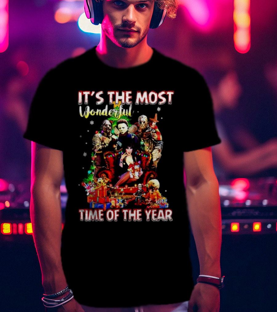 It's The Most Wonderful Time Of The Year Horror Movie Characters Christmas T-Shirt