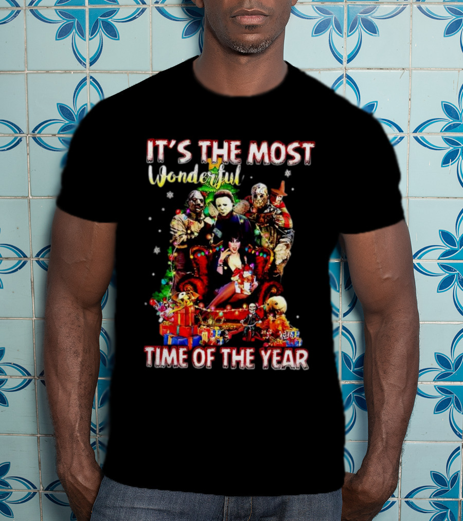 It's The Most Wonderful Time Of The Year Horror Movie Characters Christmas T-Shirt