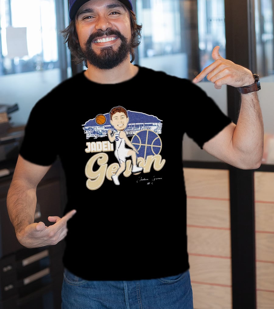 Jaden Geron Montana State Bobcats Basketball Caricature Stadium Scene With Signature T-Shirt