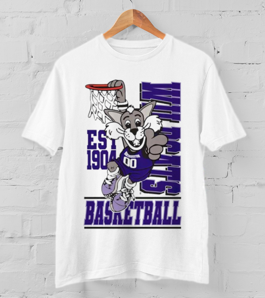 Northwestern Wildcats Basketball Willie Dunk Est 1904 T-Shirt