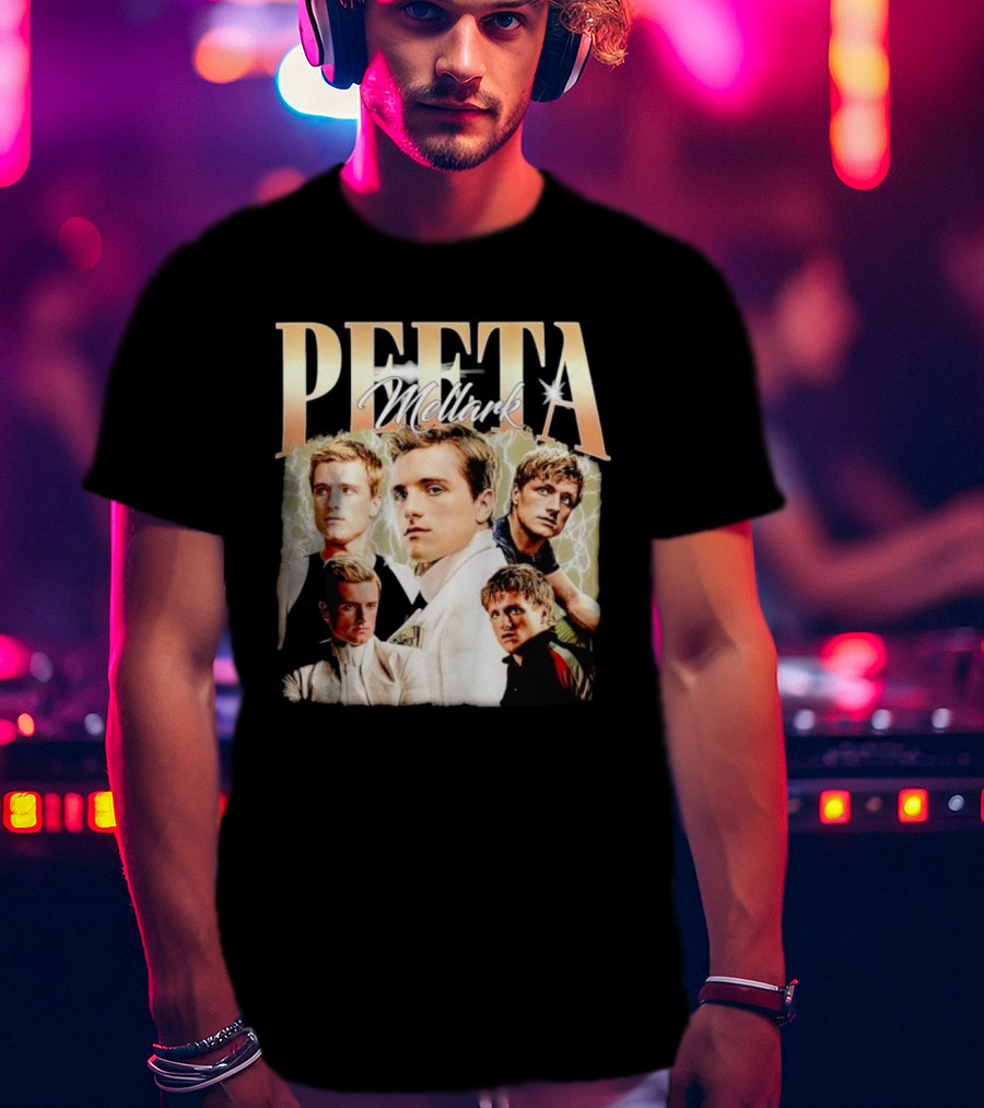 Peeta Mellark Actor Vintage Style Collage T-Shirt
