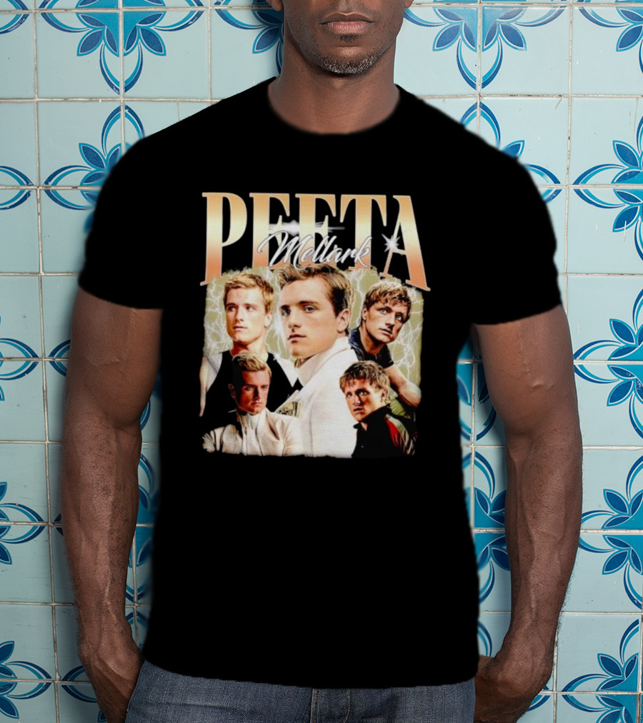Peeta Mellark Actor Vintage Style Collage T-Shirt