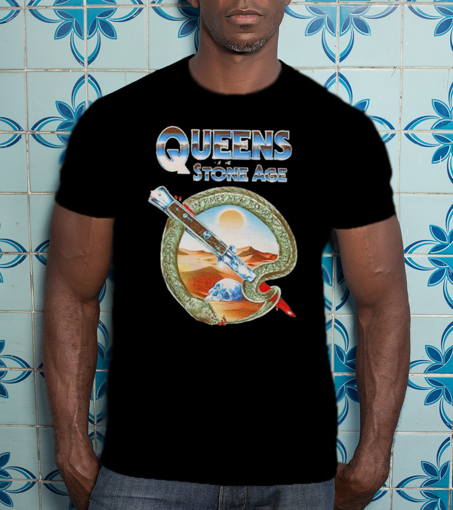 Queens Of The Stone Age Desert Snake Skull T-Shirt