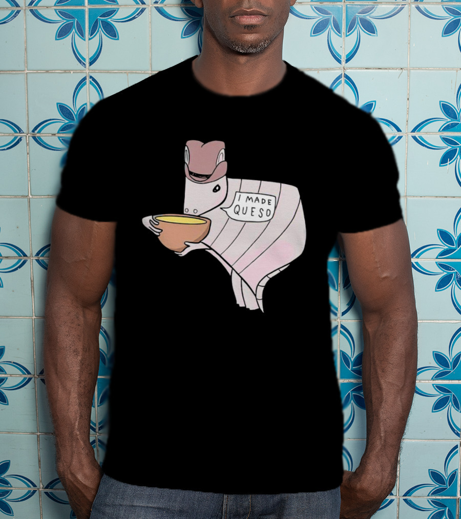 Quesodillo I Made Queso Armadillo Holding Cheese Bowl T-Shirt