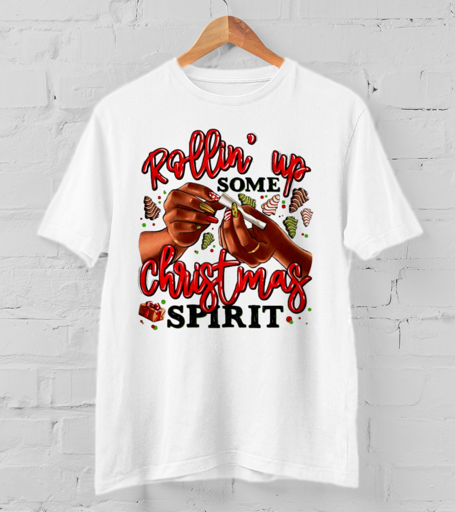 Rollin’ Up Some Christmas Spirit With Festive Candy Canes And Holiday Cheer T-Shirt
